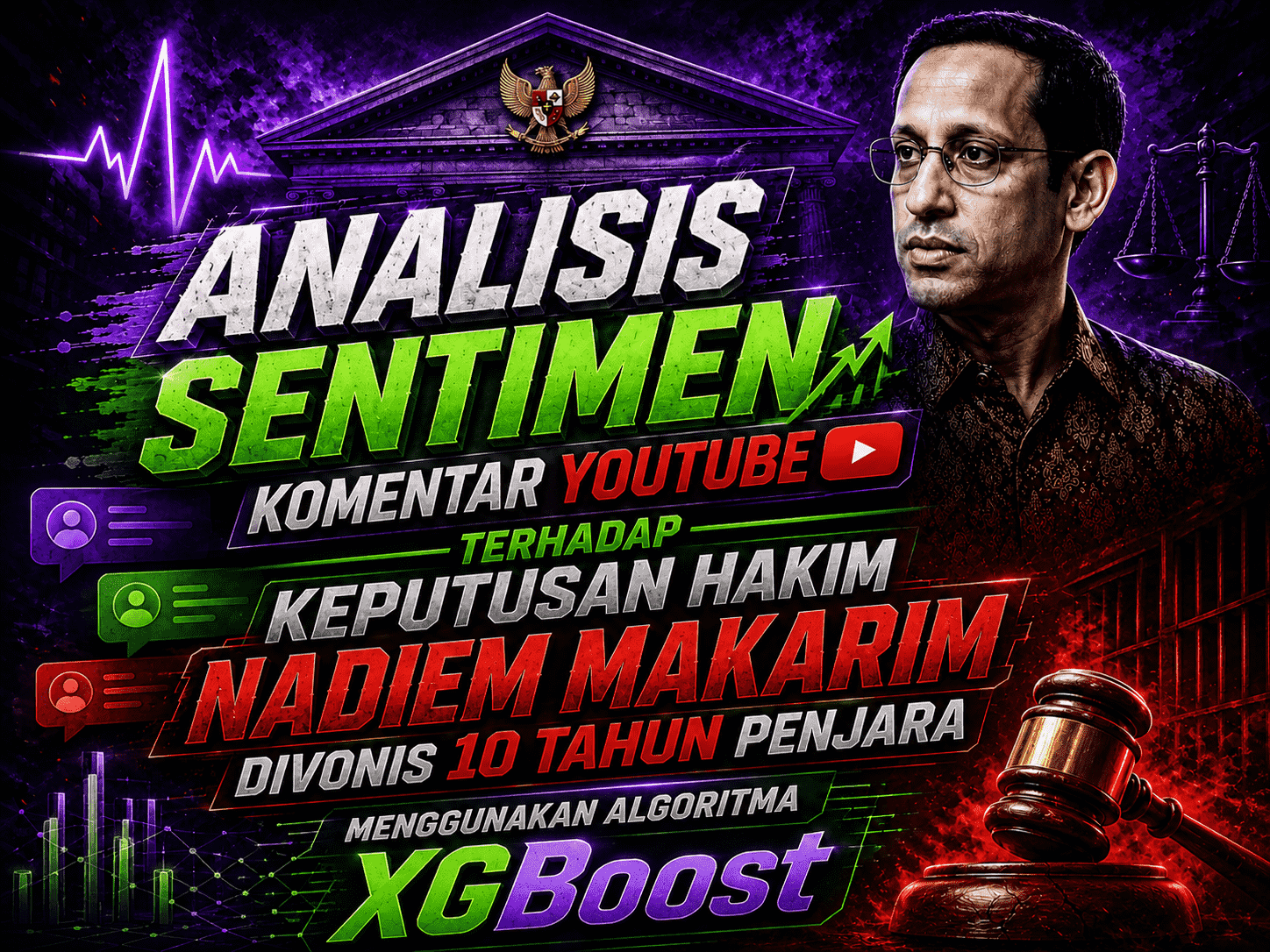 Analisis Sentimen Komentar YouTube terhadap Keputusan Hakim Nadiem Makarim Divonis 10 Tahun Penjara Menggunakan Algoritma XGBoost